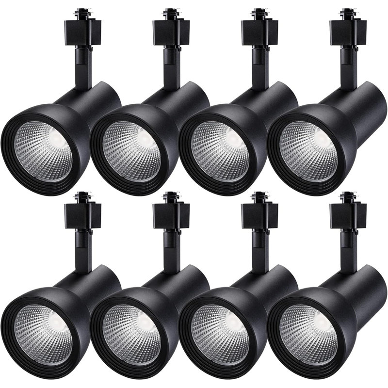 Têtes d'éclairage sur rail à intensité variable, projecteur de plafond de type H, noir, 3000 K