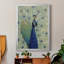 «Blue Peacock I», toile encadrée de qualité supérieure - prête à être accrochée-528804350-528804349
