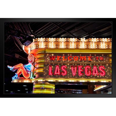 Latitude Run® Welcome To Las Vegas Neon Sign With Showgirl Photo Art ...