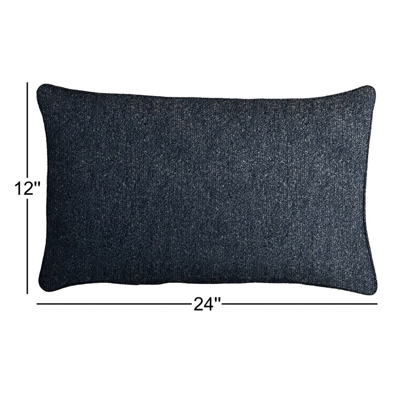 Coussin intérieur / extérieur Ardell Sunbrella® Boucle, 24 po x 12 po, Indigo amélioration