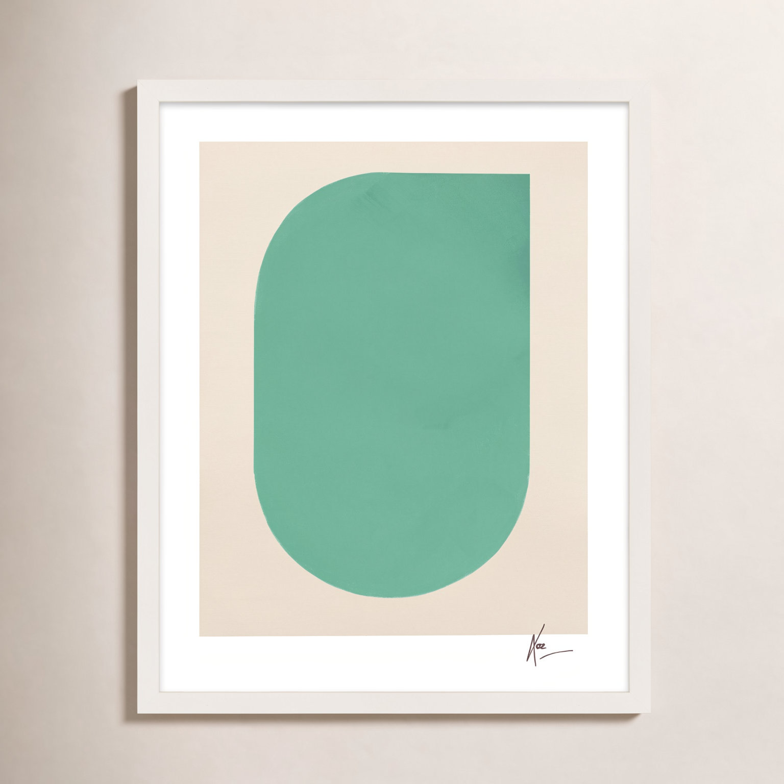 Keyhole 5 by Lee Lessem, 20" H x 16" W x 1.25" D, White Framed