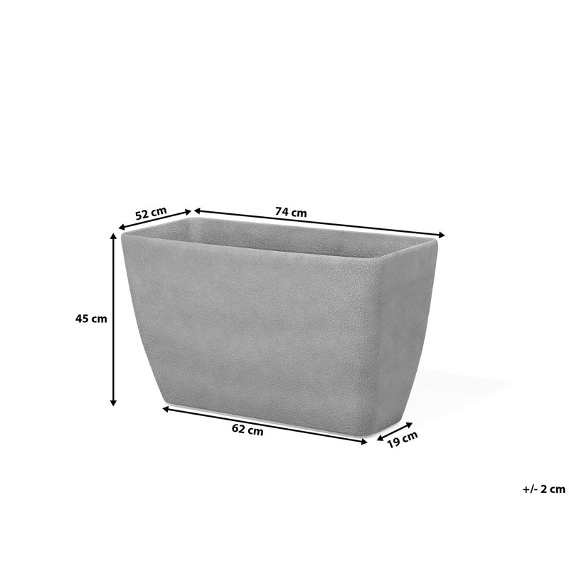 Masontown Pot Planter, 45cm H x 74cm W x 32cm D, Grey