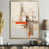 Toile avec cadre flottant or