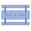 96 "Tables de pique-nique rectangulaires bleues-1425938047