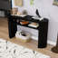 Console d'inspiration rétro avec plateau et tablette en placage de frêne-259670951