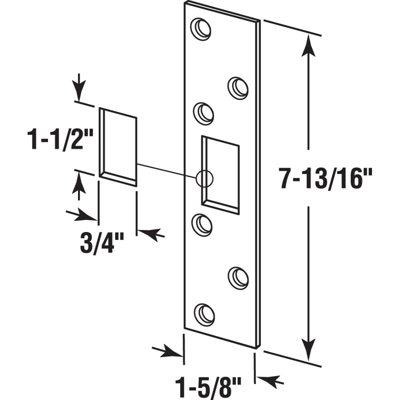 Laiton brillant Prime-Line, verrou super serré (paquet de 1)