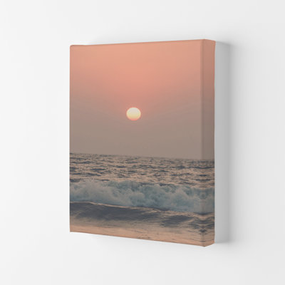 Pink Beach Sunset 1 Piece Wall Art
