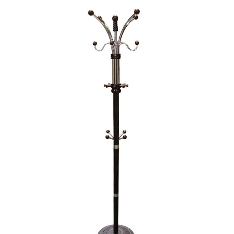 Porte-manteau en bois de 185 cm de hauteur - Multicolore, construction stable, diamètre 55 cm, idéal pour ranger manteaux, vestes, accessoires, chapeaux et foulards.