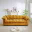 Canapé rembourré 99,2 po à assise profonde et confort moelleux 99,2 po convenant aux salons, aux chambres à coucher, aux bureaux et aux appartements, jaune-1343537902-1373912091