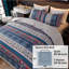 Ensemble de courtepointe pour grand lit Boho - Couvre-lit bleu bohémien léger pour le décor de la chambre à coucher-766212691