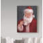 Reproduction de peinture acrylique sur toile tendue «Santa With a Mug»-27489541