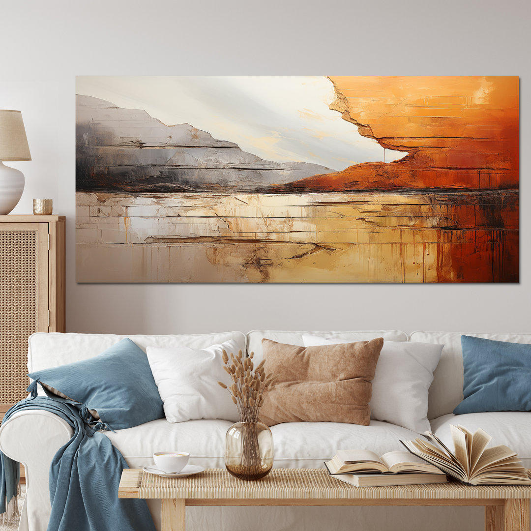 Grey Orange Grey And Orange Geological Wonders - Dams Wall Art Ivy Bronx Overall 