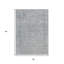 3' X 5' Silver Abstract Washable Indoor Outdoor Area Rug