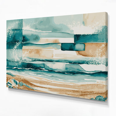 "Coastal Beach Block", toile de luxe beige