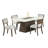 Asten 5Pc Dining Set, Rectangular Table, 4 Boucle Chairs, Walnut Brown-119906960