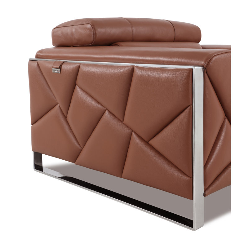 Fauteuil en cuir italien Global United, Chameau