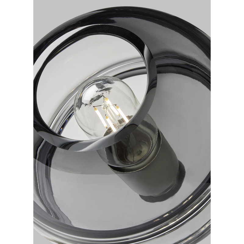 Sedona 1 - Light Pendant, Transparent Smoke, Satin Nickel, No
