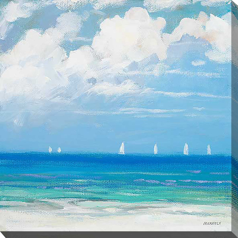 Bord de mer II par Dan Meneely - Peinture, H 36 po x l 36 po x P 1,5 po, Toile tendue