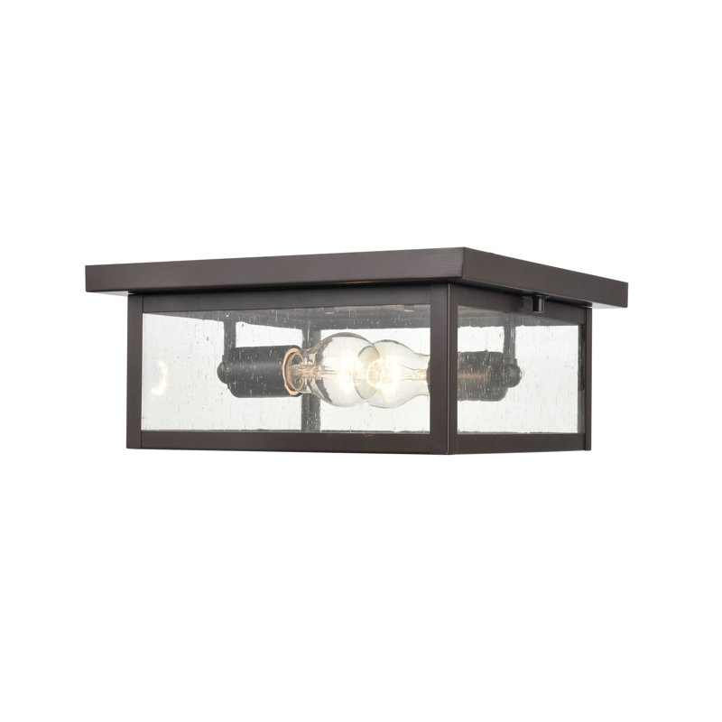 Evanton 2 - Bulb Outdoor Flush Mount, Bronze