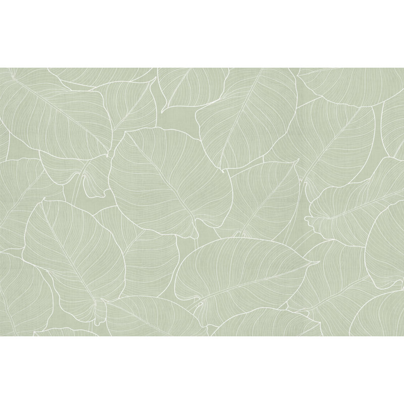 Amaiah Vinyl Machine Printed Area Rug, Rectangle 4'4.4" x 6'6.7"