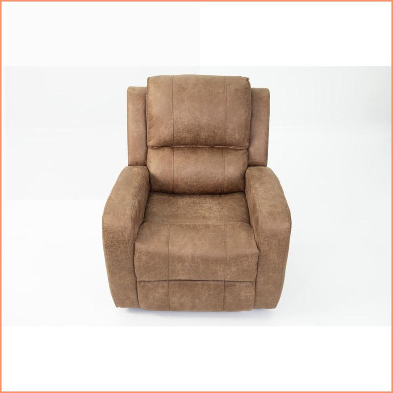 Recliner, Manual Motion Modern Tufted | Chestnut PU Leather