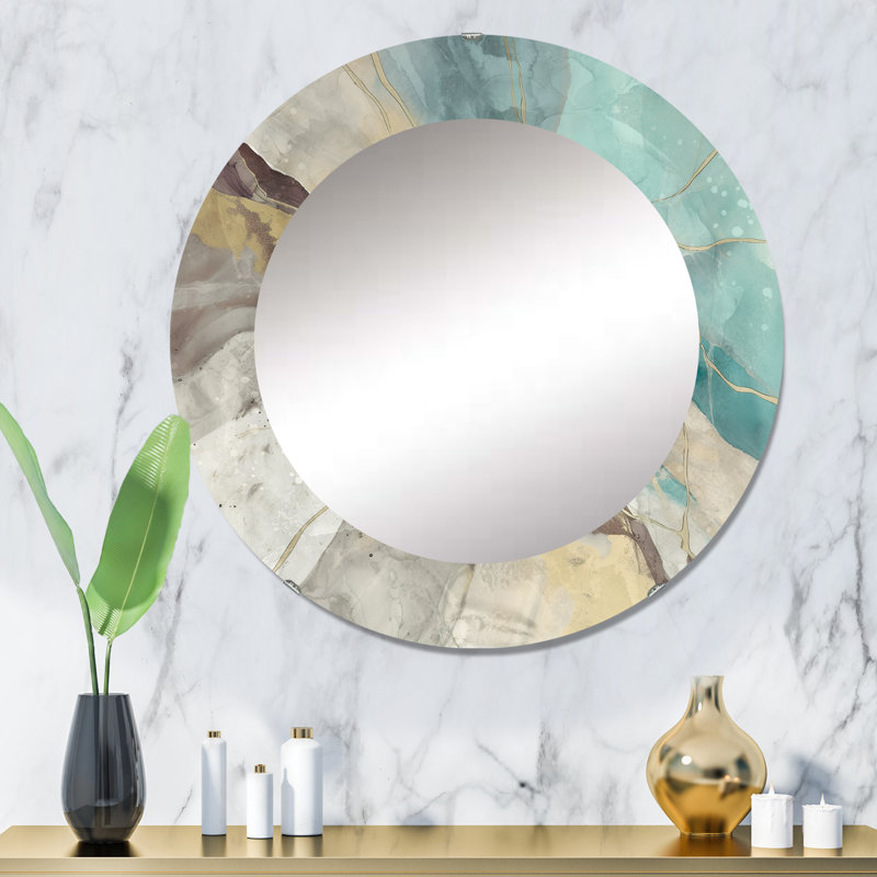 Ocean Floor - Printed Modern Wall Mirror, 31.5" H x 31.5" W
