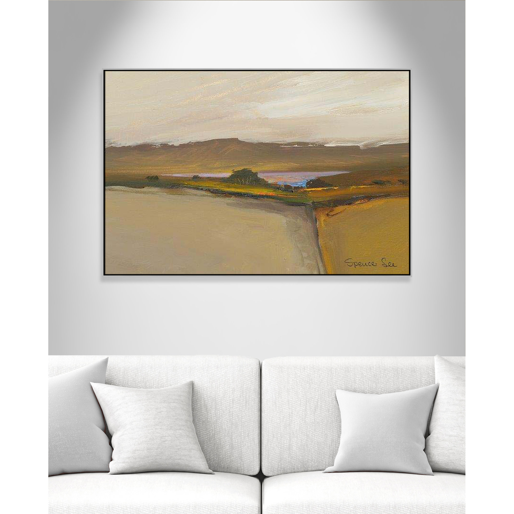 Heaven And Earth IV by Spencer Lee, Silver Framed, 41.5'' H x 61.5'' W x 2'' D