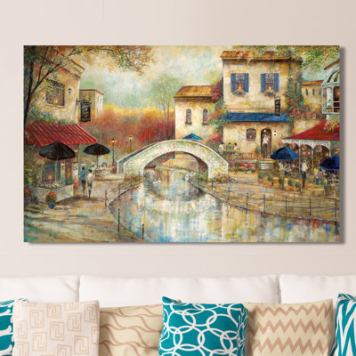 « Arthur's by the Canal », reproduction d'art sur toile tendue
