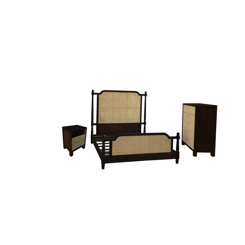 Ensemble de chambre à coucher standard avec grand lit et élégant