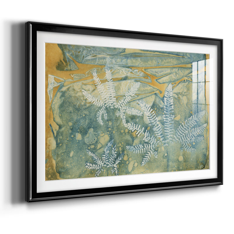 Fougères flottantes encadrées sur papier, Noir, H 27 po x l 39 po x P 1,5 po