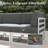 Layinsun 11 Pieces Modern Aluminum Patio Furniture Set With Fire Table, Outdoor Modular Sectional Conversation Set L-shaped Sofa For Backyard-118607381-118607384
