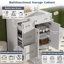 Meuble-lavabo moderne 36 po avec lavabo en céramique-112387309
