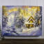 «Winter Mountain Retreat», art mural entièrement éclairé à DEL 18 x 24