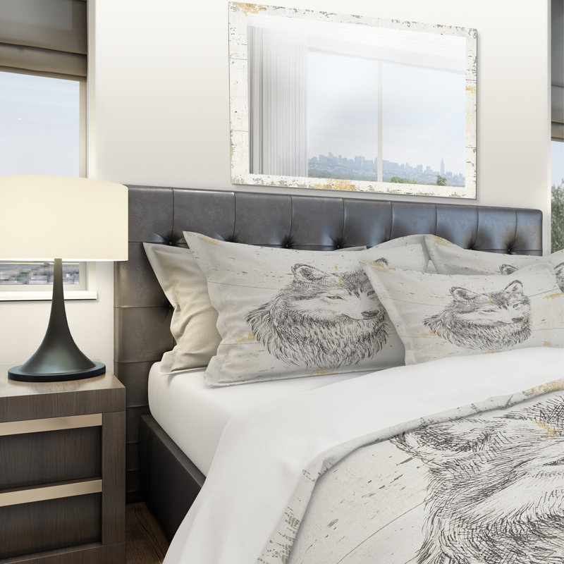 Rustic Weave / Muslin Animal Print Duvet Cover, Twin Duvet Cover + 1 Sham