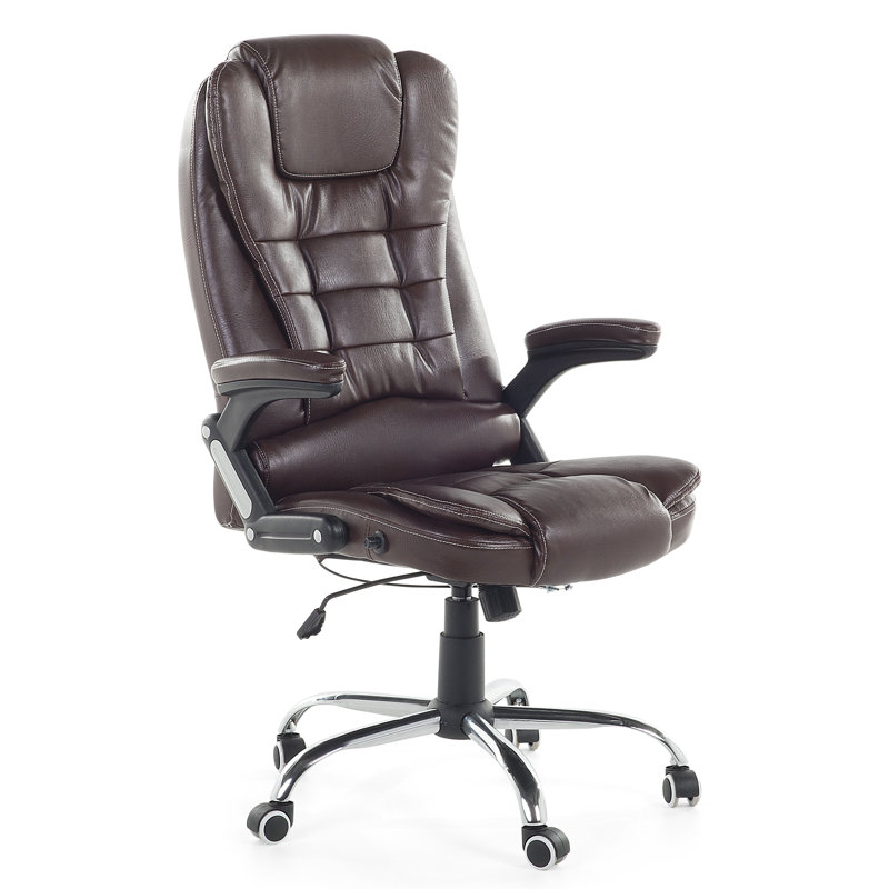 Johnsen Mesh Executive Chair with Headrest, Brown
