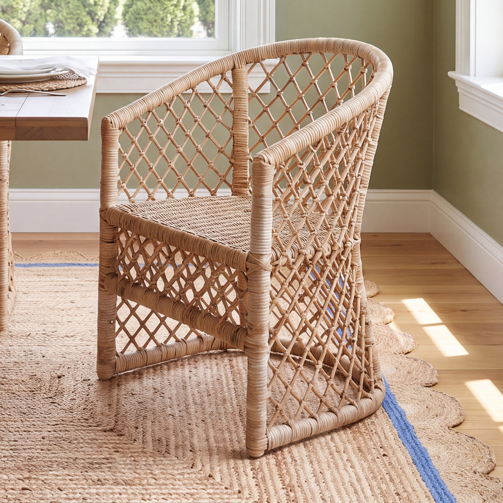 Pelaez 20" Wide Dining Chair with Cane Back