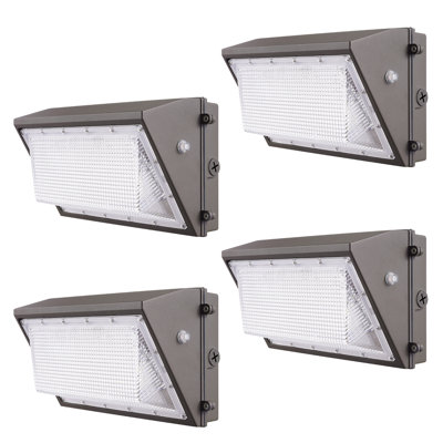 LED Wall Pack Lights 100W 240 - Head LED Hardwired Dusk to Dawn Outdoor Security Wall Pack