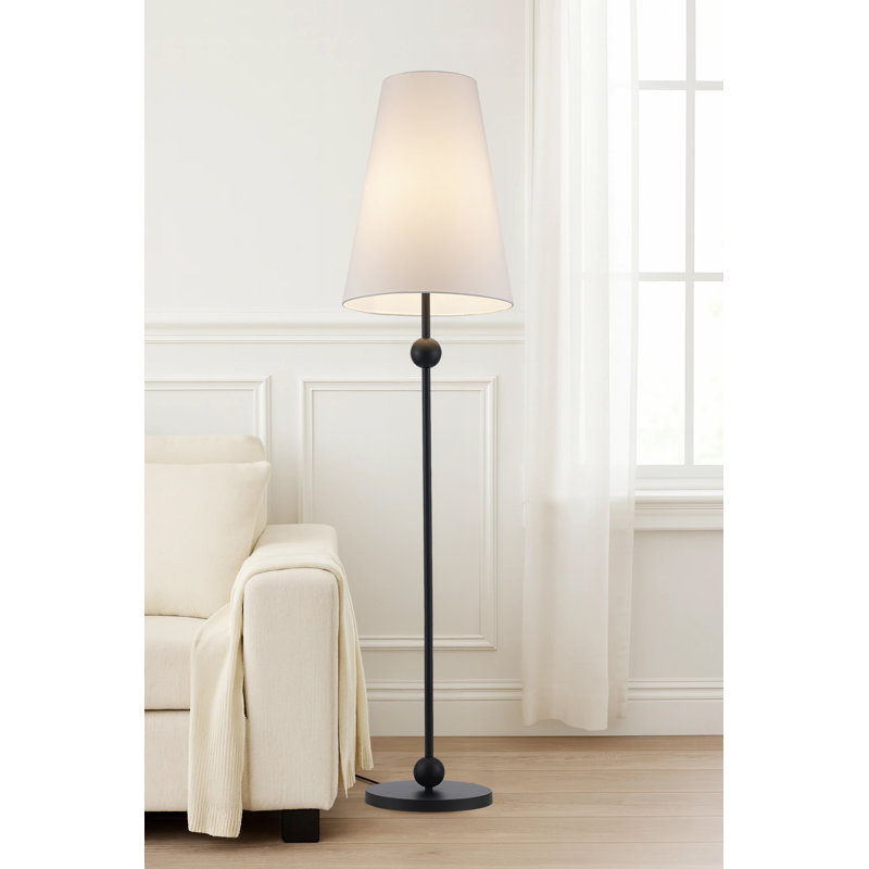Lampe sur pied à 1 lumière Kael, Noir