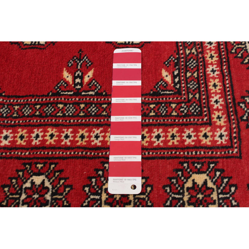 Tapis rouge Finha Peshawar Bokhara 6 pi 0 po x 8 pi 10 po