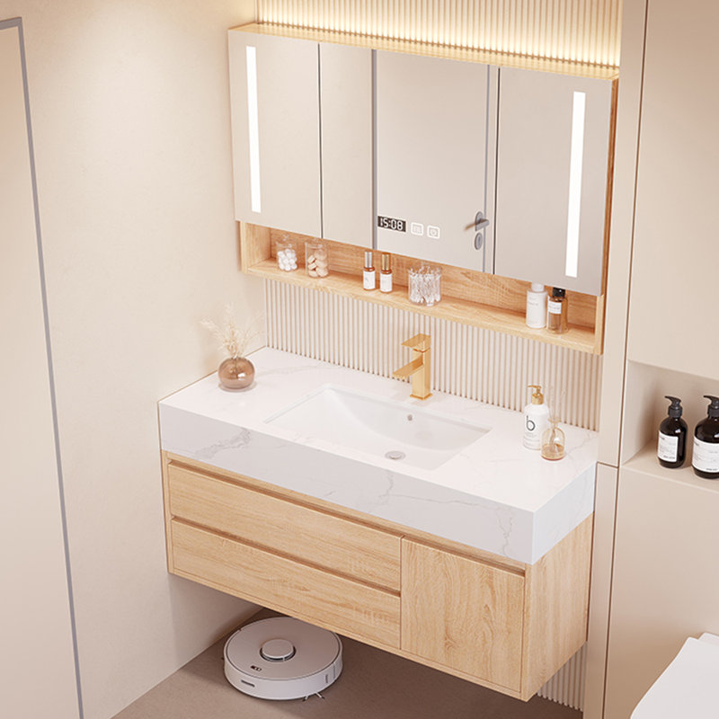 Log style simple fashion bathroom cabinet