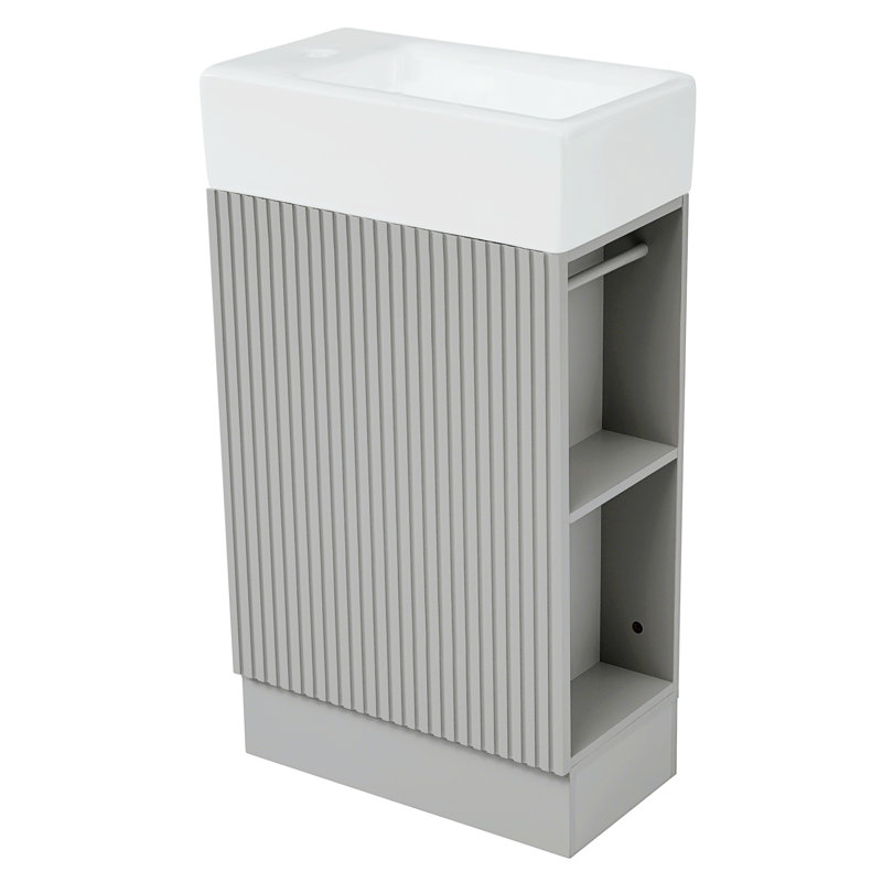 Rangement pour salle de bain Ockton, Gris