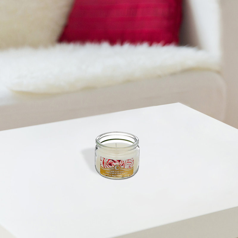 Bougie de Noël parfumée 3 oz bougie parfumée Christmas Cane Lane - ensemble de 4