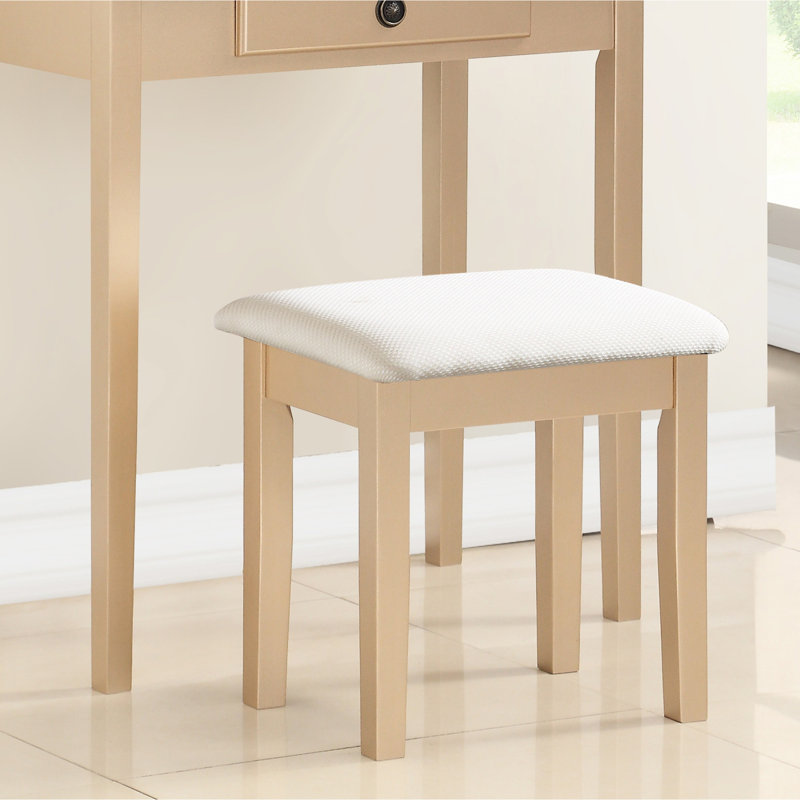 Coiffeuse ravissante avec maquillage et tabouret, 3 tiroirs, miroir réglable et 3 espaces de rangement