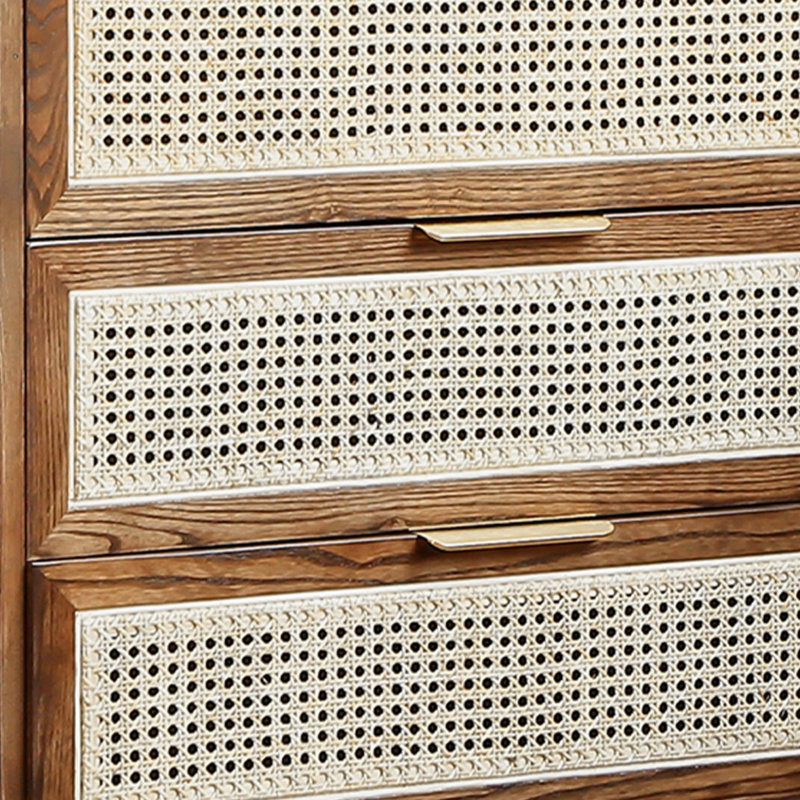 Armoire d'appoint en bois manufacturé brun massif