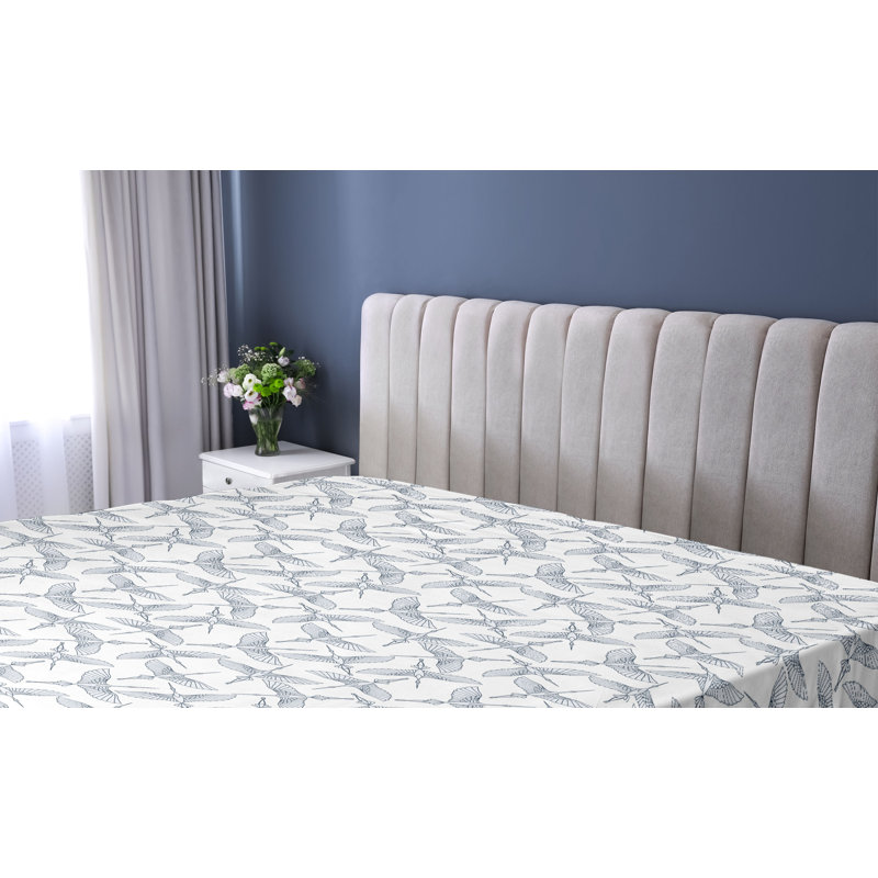 Drap-housse à motif d'oiseaux Ambesonne, Drap-housse très grand californien