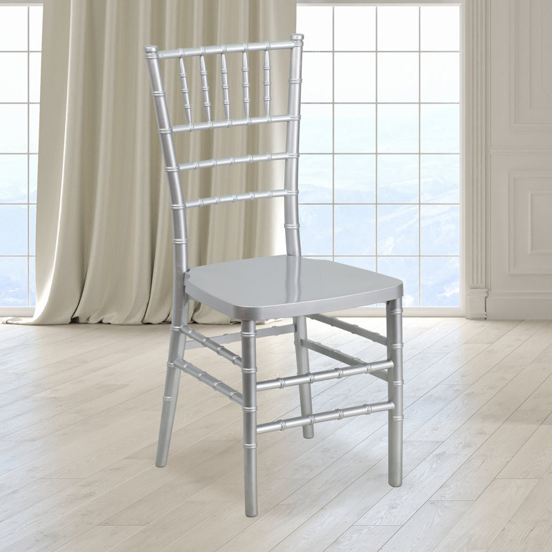 Chaise Chiavari empilable en bois Emma Hercules Series, Argent argent