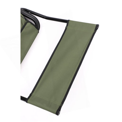 Chaise pliante d'extérieur 2 pièces avec sac de rangement, chaise portative pour le camping, les pique-niques et la pêche en intérieur, vert