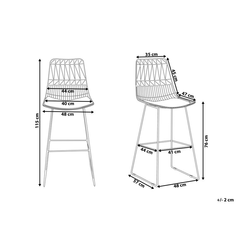 Crestline Upholstered Counter Stool with Metal Frame, Gold