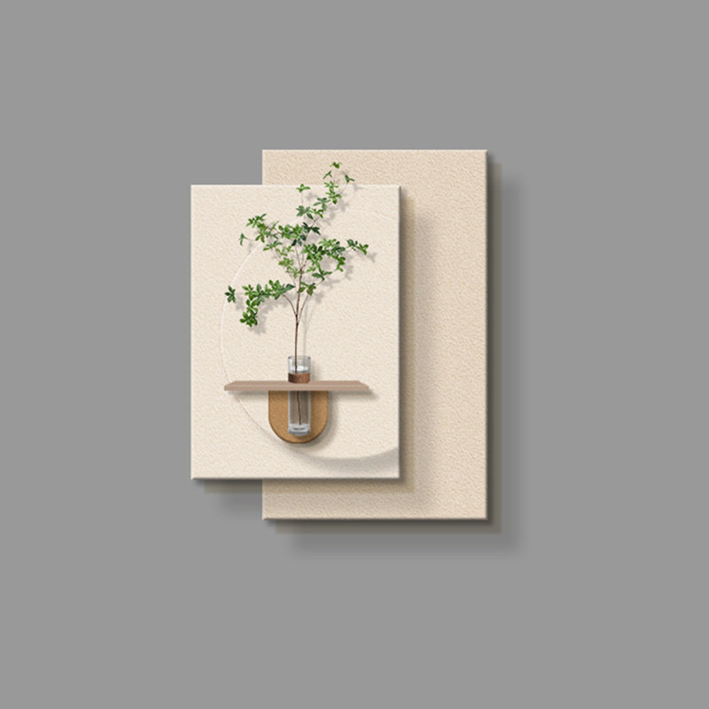 Art mural crème crème en grès, H 31,5 po x l 25,59 po