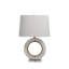 Janelle 26.5" Antique Brass/White/Clear Table Lamp